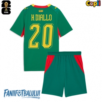 Senegal Habib Diallo #20 Echipament de Fotbal Replică Mondial 2026 Copii Deplasare (+ Șorturi)